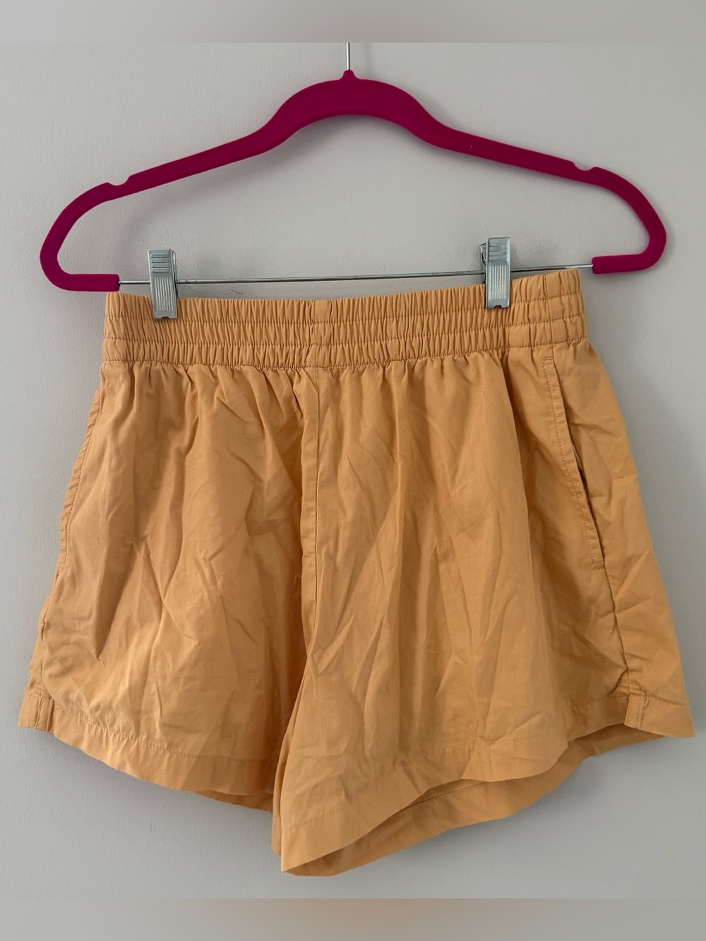 Abercrombie & Fitch Peach Elastic-Waist Athletic Shorts